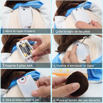 Peluche de la Virgen María que respira